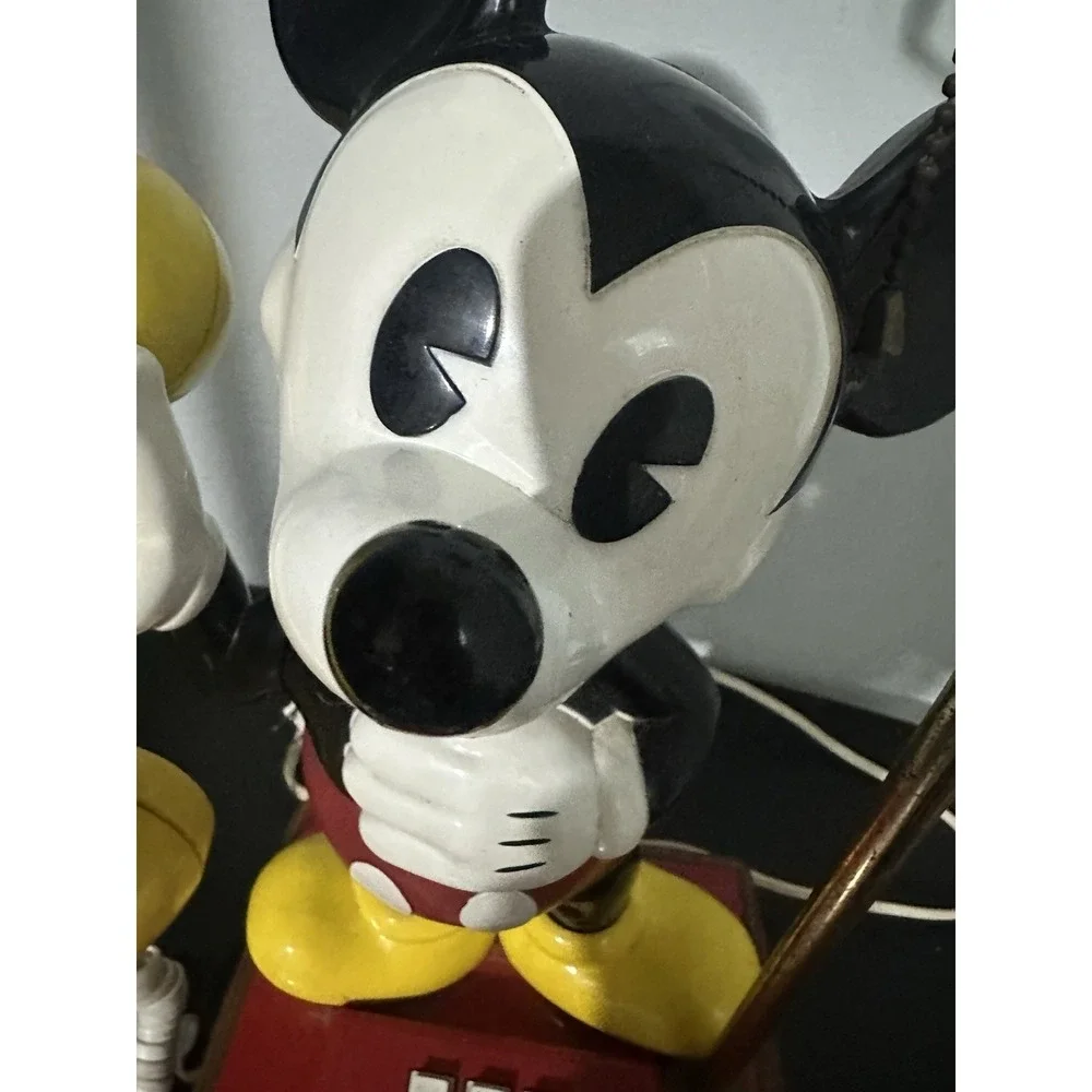 Vintage Disney Mickey Mouse Phone Lamp Phone & Lamp Works As Should